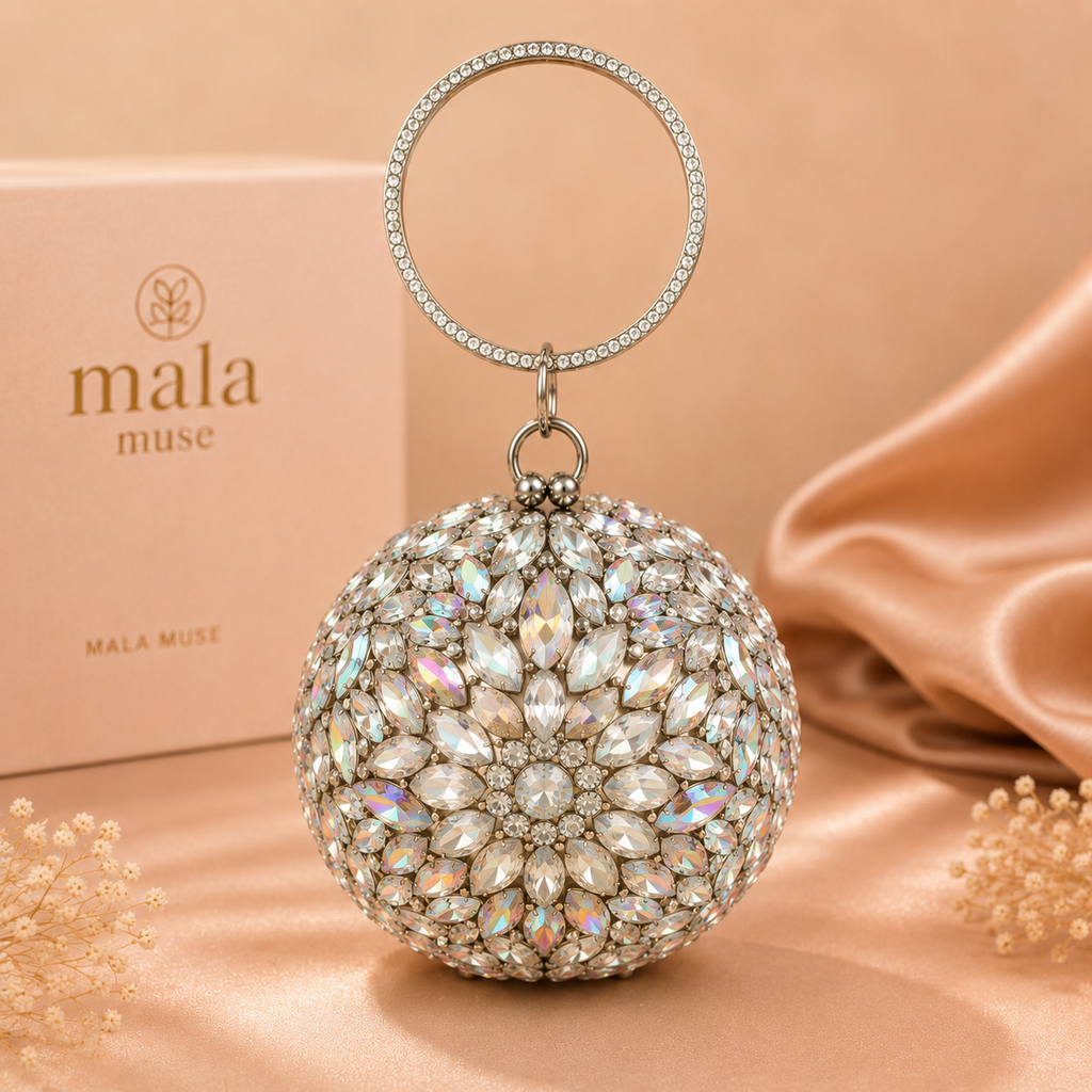 Crystal Bloom Sphere Clutch