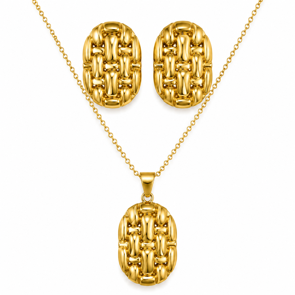 Woven gold set