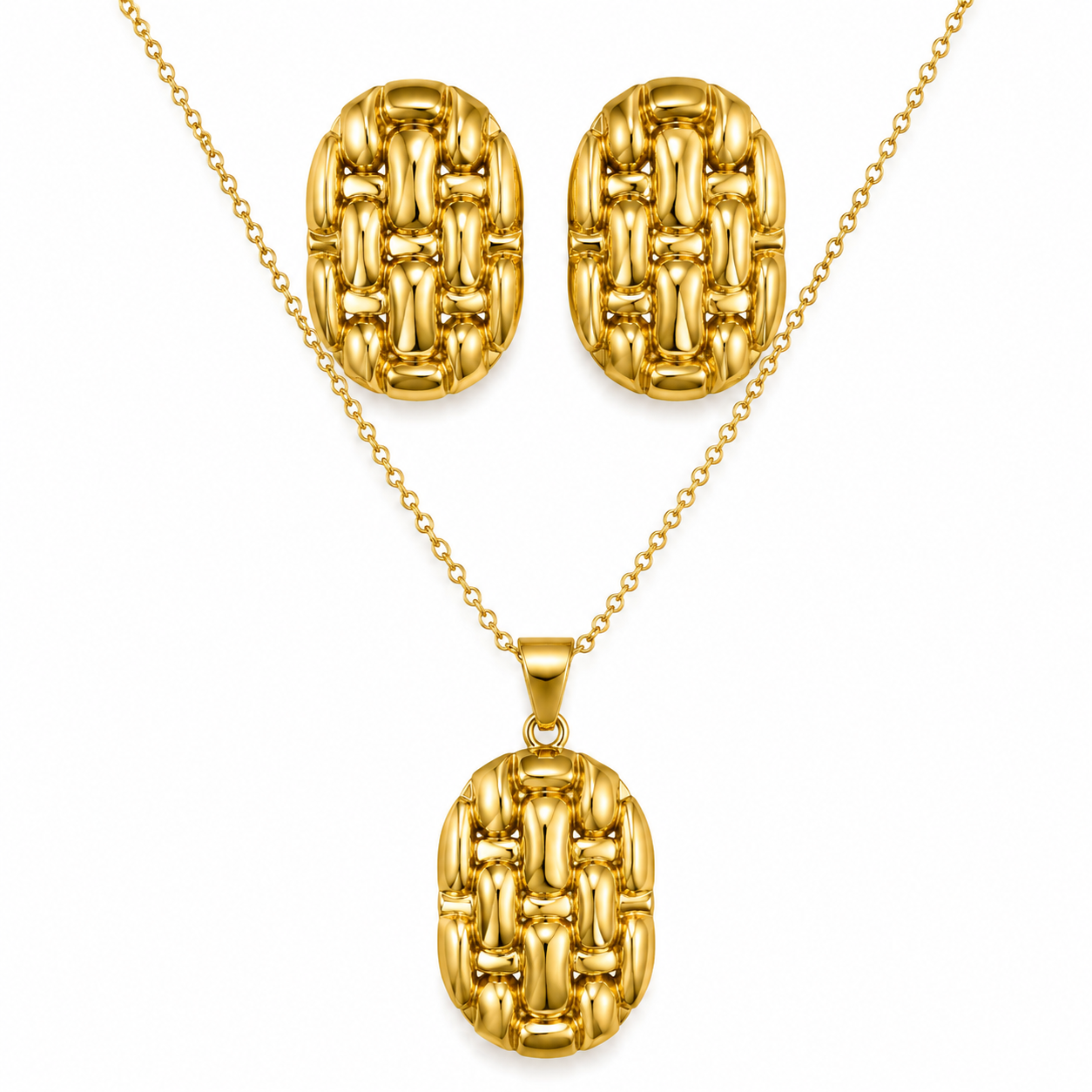 Woven gold set