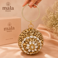 Golden Blossom Crystal Orb Clutch