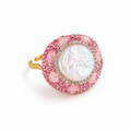 Rose pearl statement ring