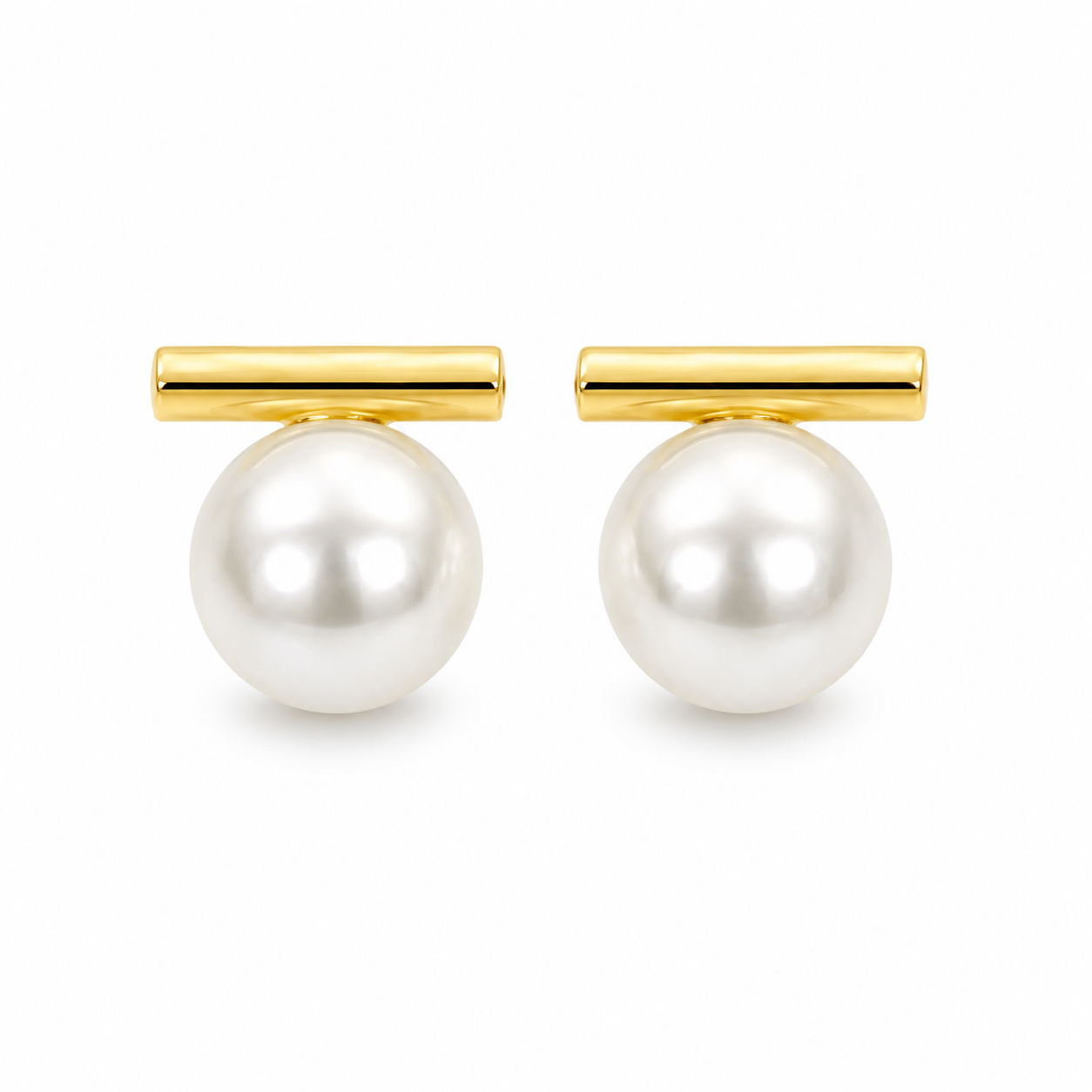 T- pearl earrings studs