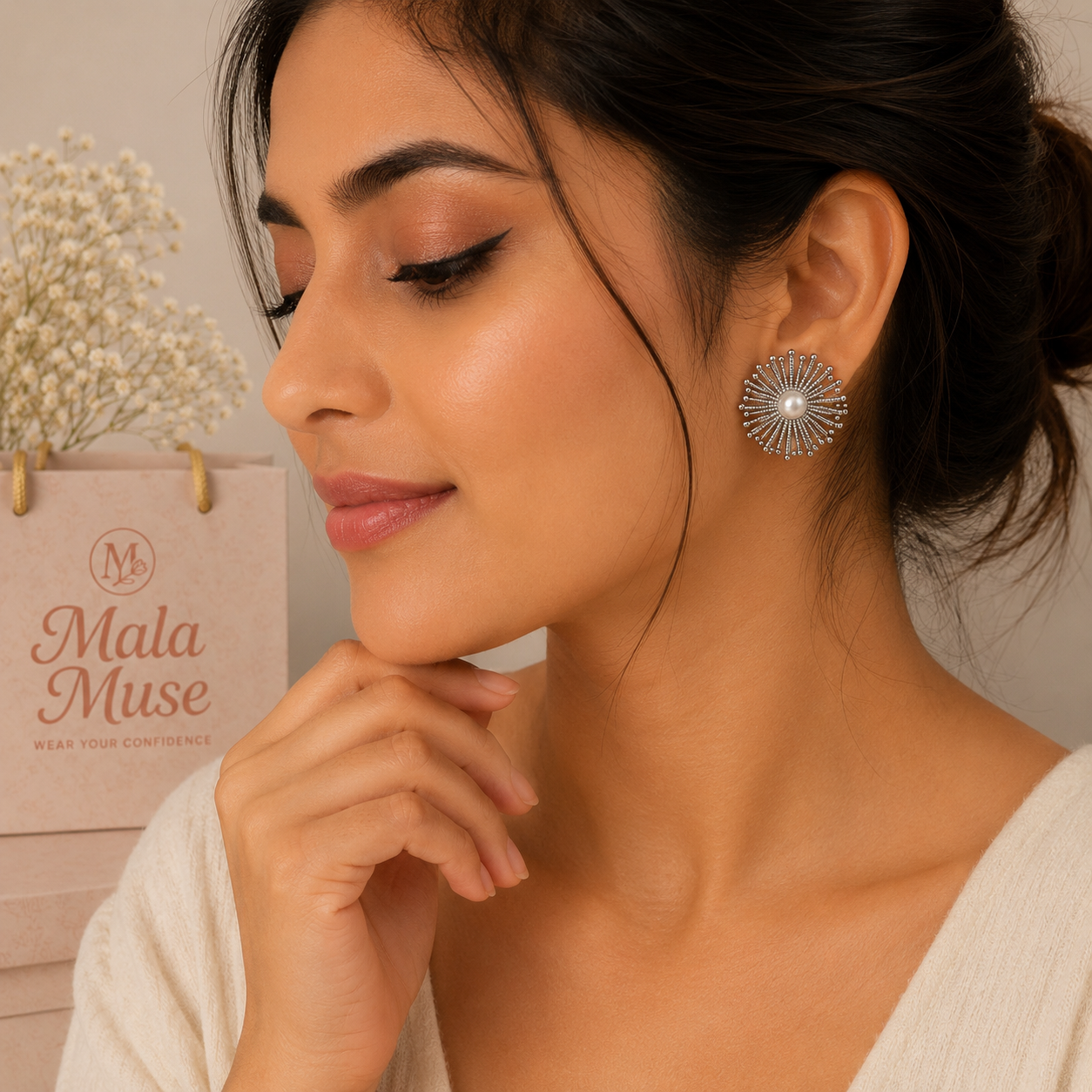 Pearl Radiance Statement earrings