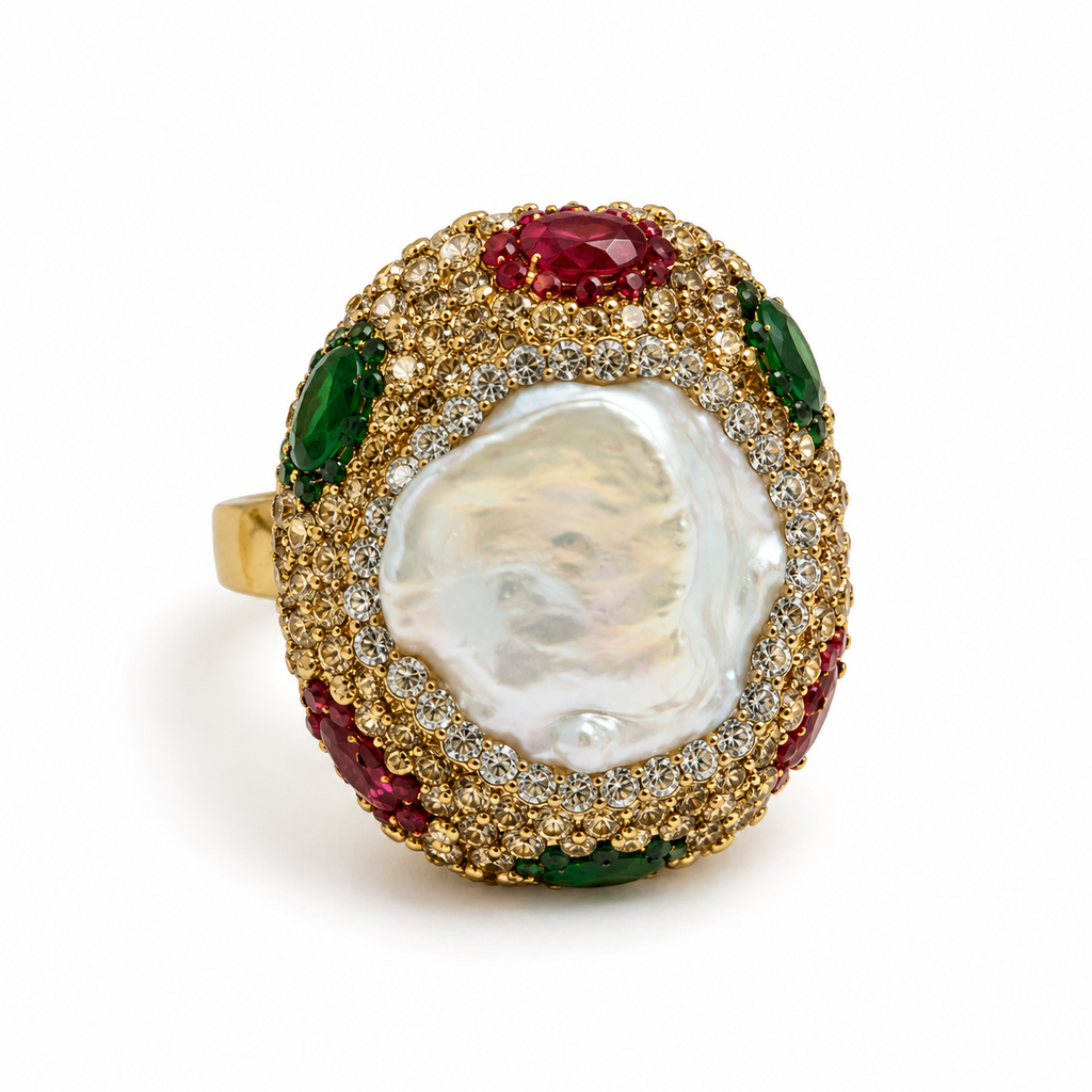 Turkish Regal Pearl Statement Ring