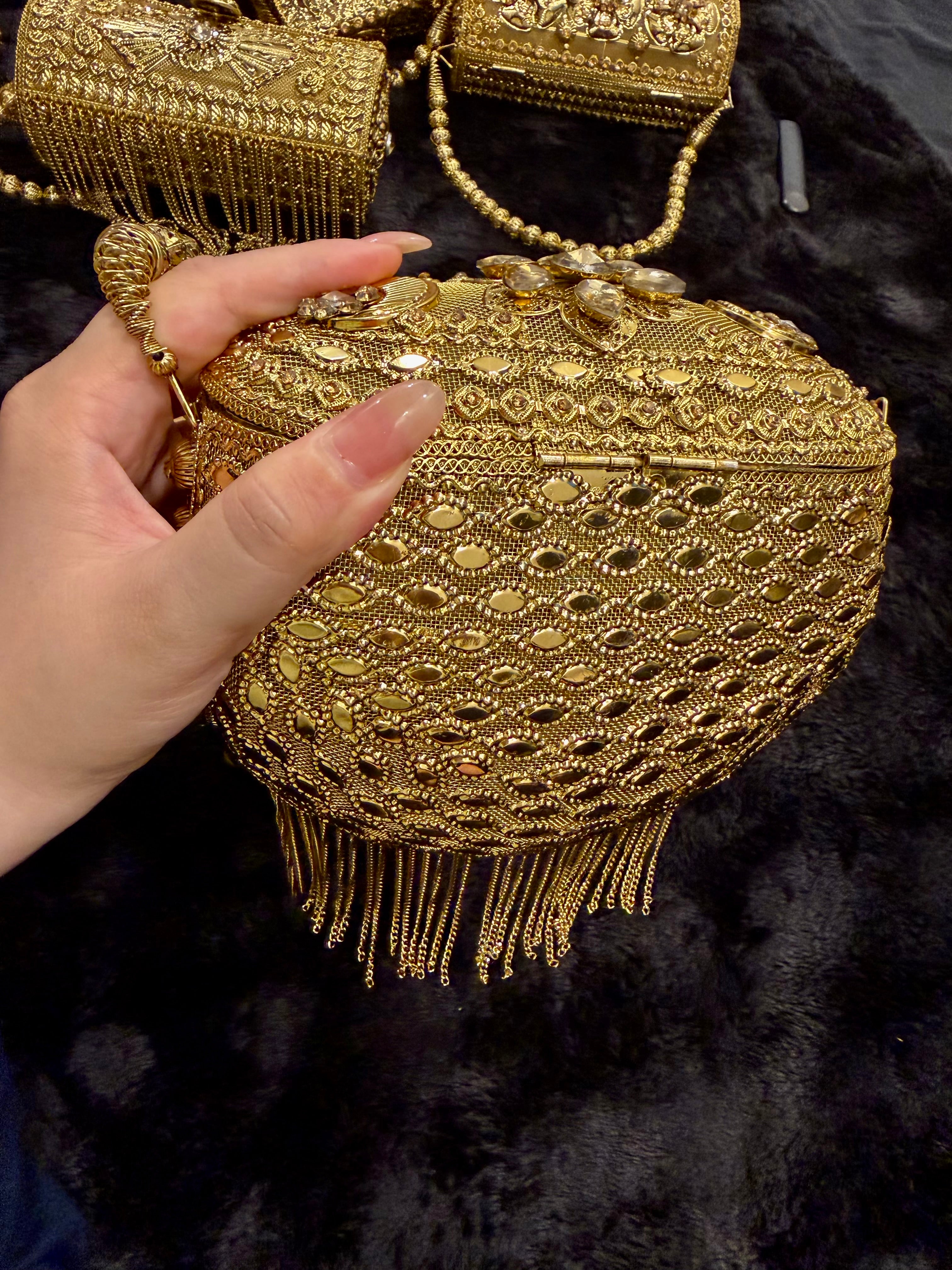 Celestial Luxe Gold Clutch
