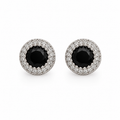 MINIMAL BLACK ZIRCON EAR STUDS