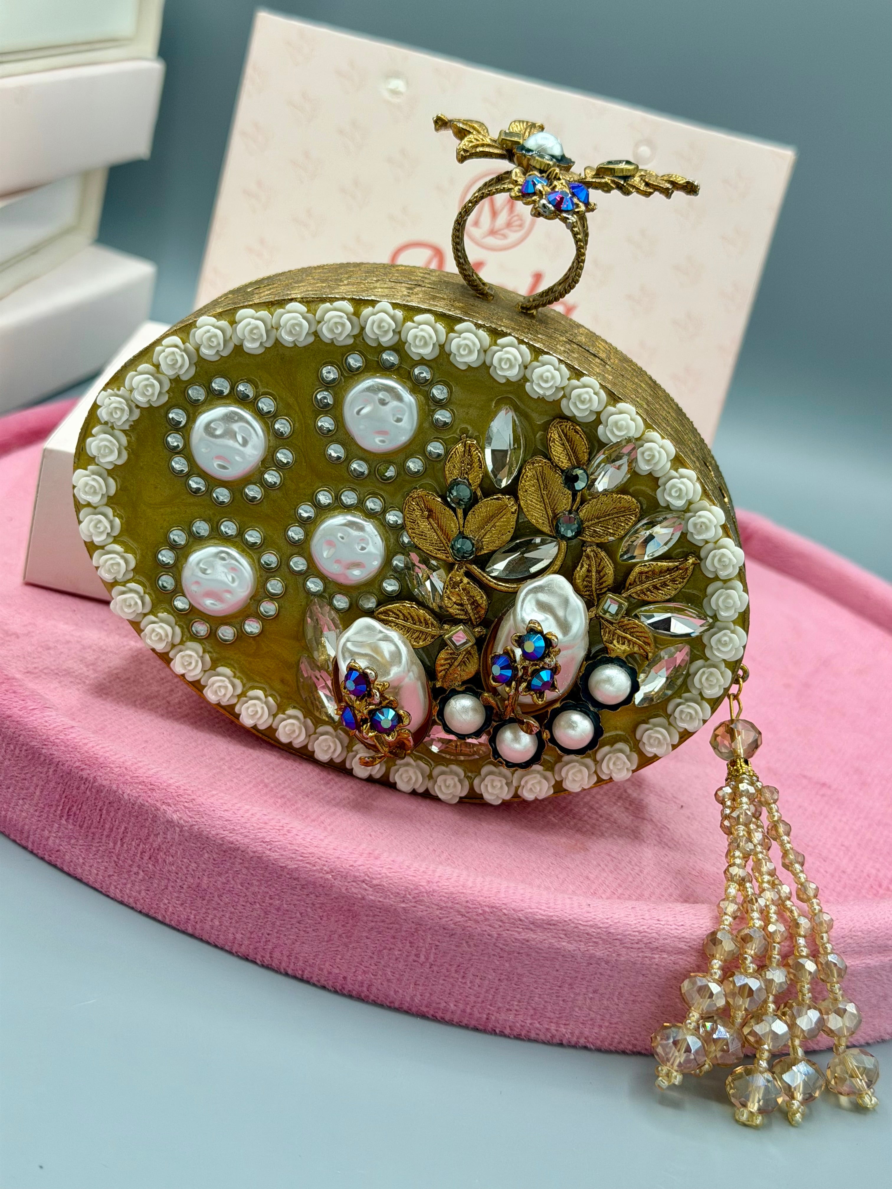 Turkish Pearl Bloom Clutch