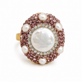 Pearl Blossom Statement Ring