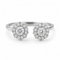 Double Flower zircon ring