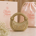Celestial Kundan Crystal Clutch (double knot)