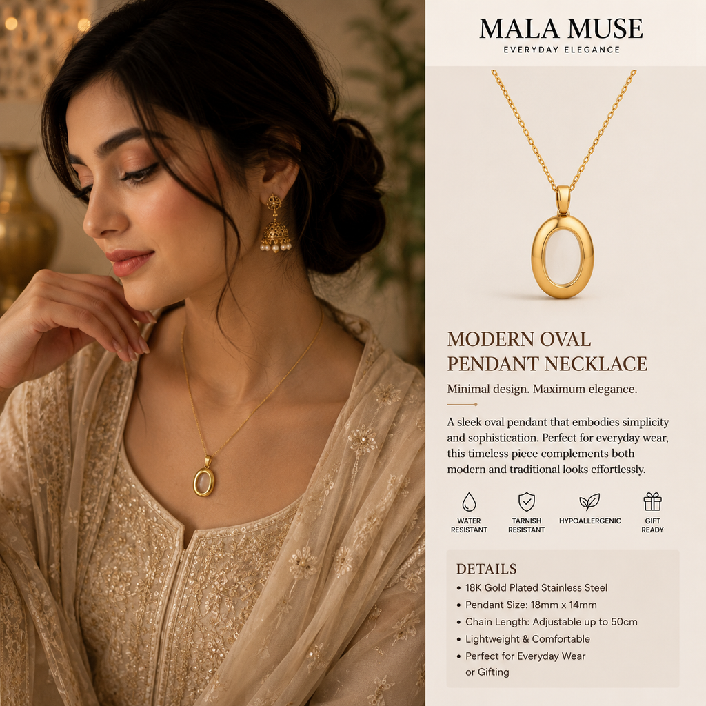 OVAL PENDANT NECKLACE