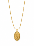 GOLD ROSE PENDANT & BALL CHAIN