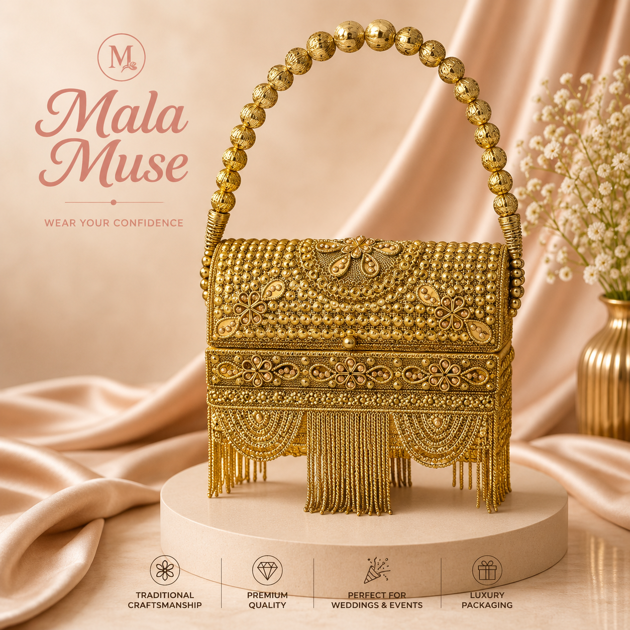 Royal Heritage Gold Clutch