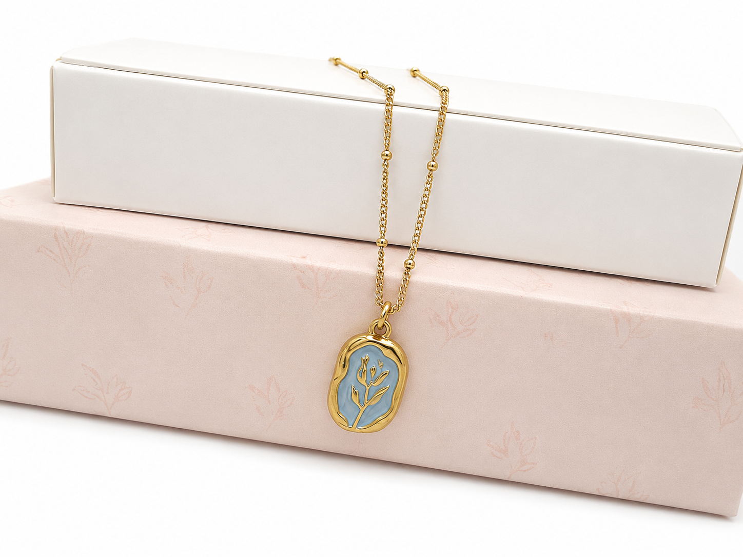 ROSE GOLD PENDANT & BALL CHAIN