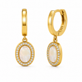 Mother of pearl oval earrings
