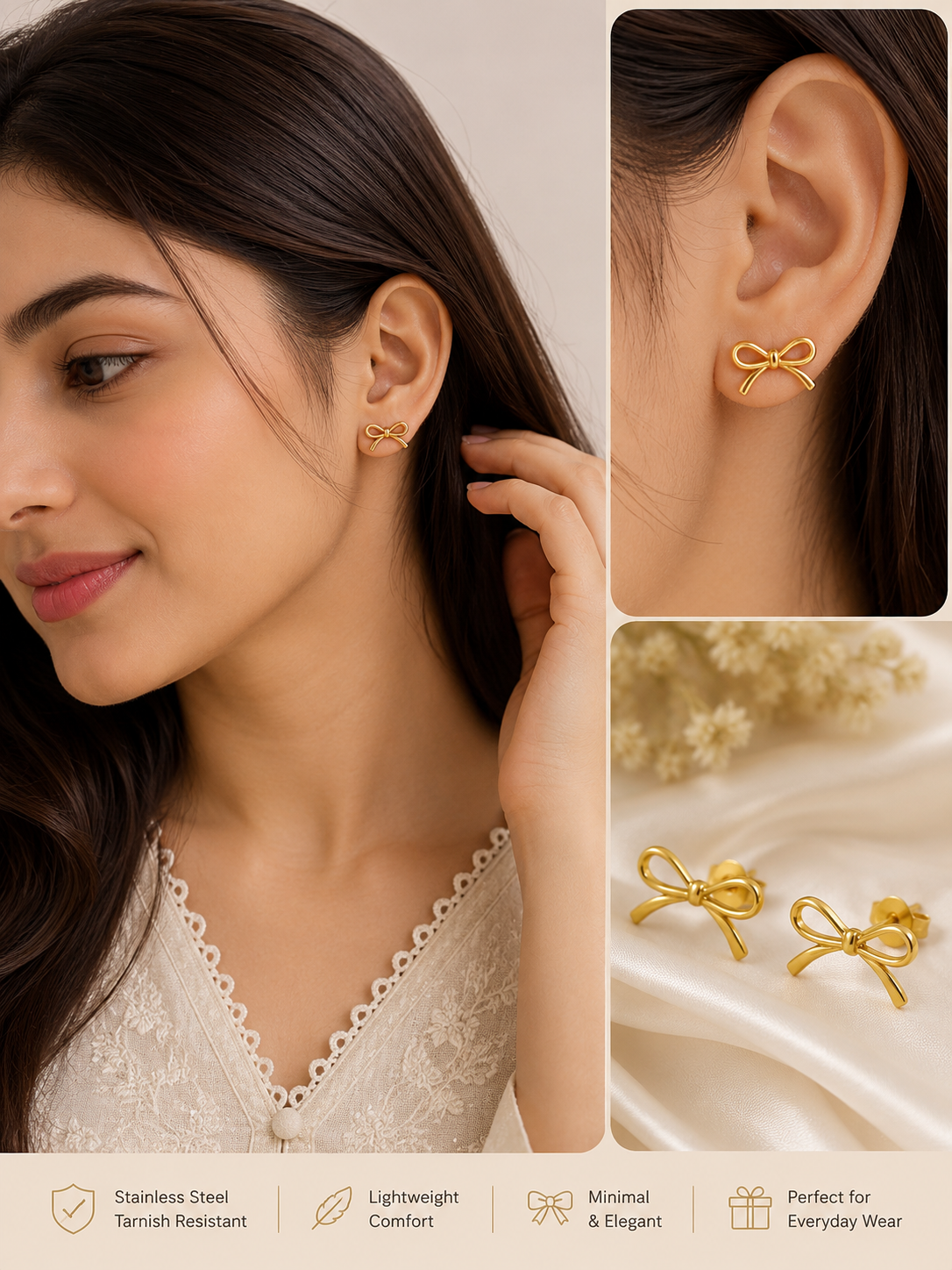 Mini Bow earstuds