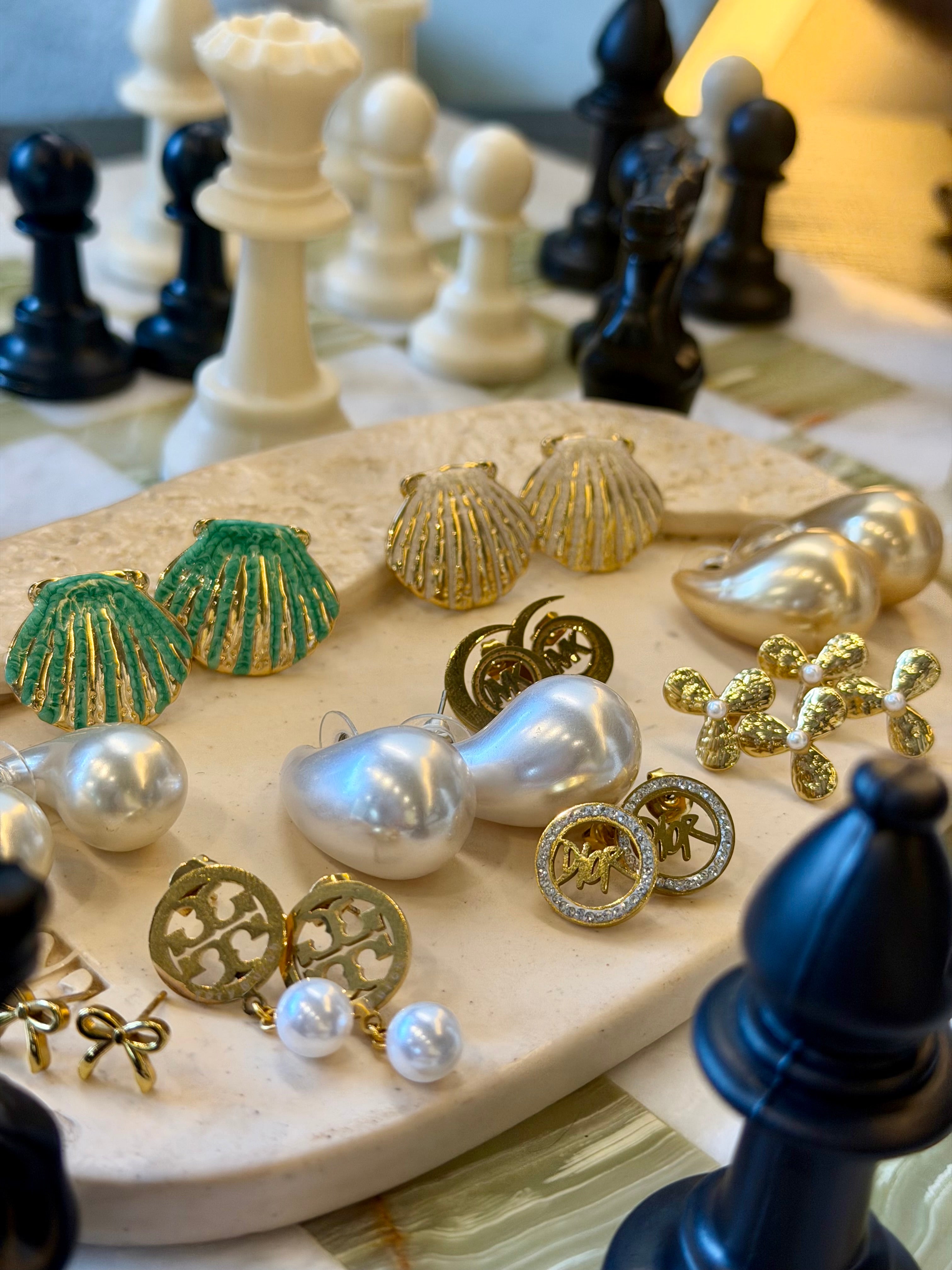 Ocean Breeze Shell Stud Earrings