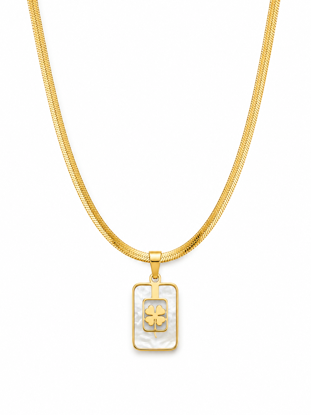 Clover Pearl Pendant Necklace