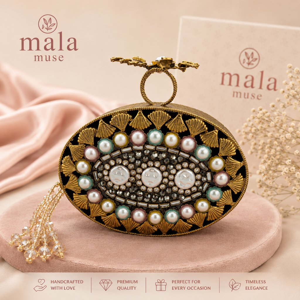 Turkish Pearl Bloom Clutch