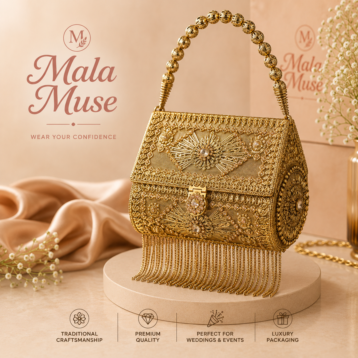 Regal Fringe Heritage Clutch