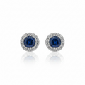 MINIMAL BLUE SAPPHIRE ZIRCON EARSTUDS