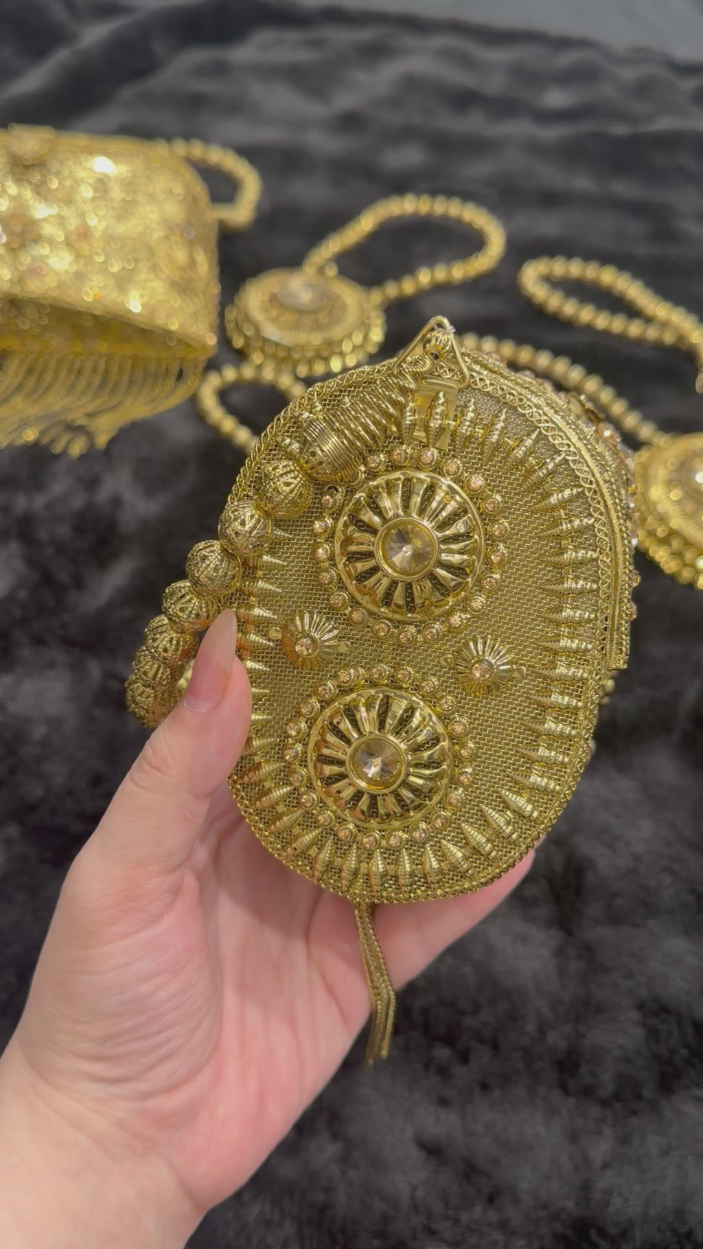 Royal Bloom Fringe Clutch