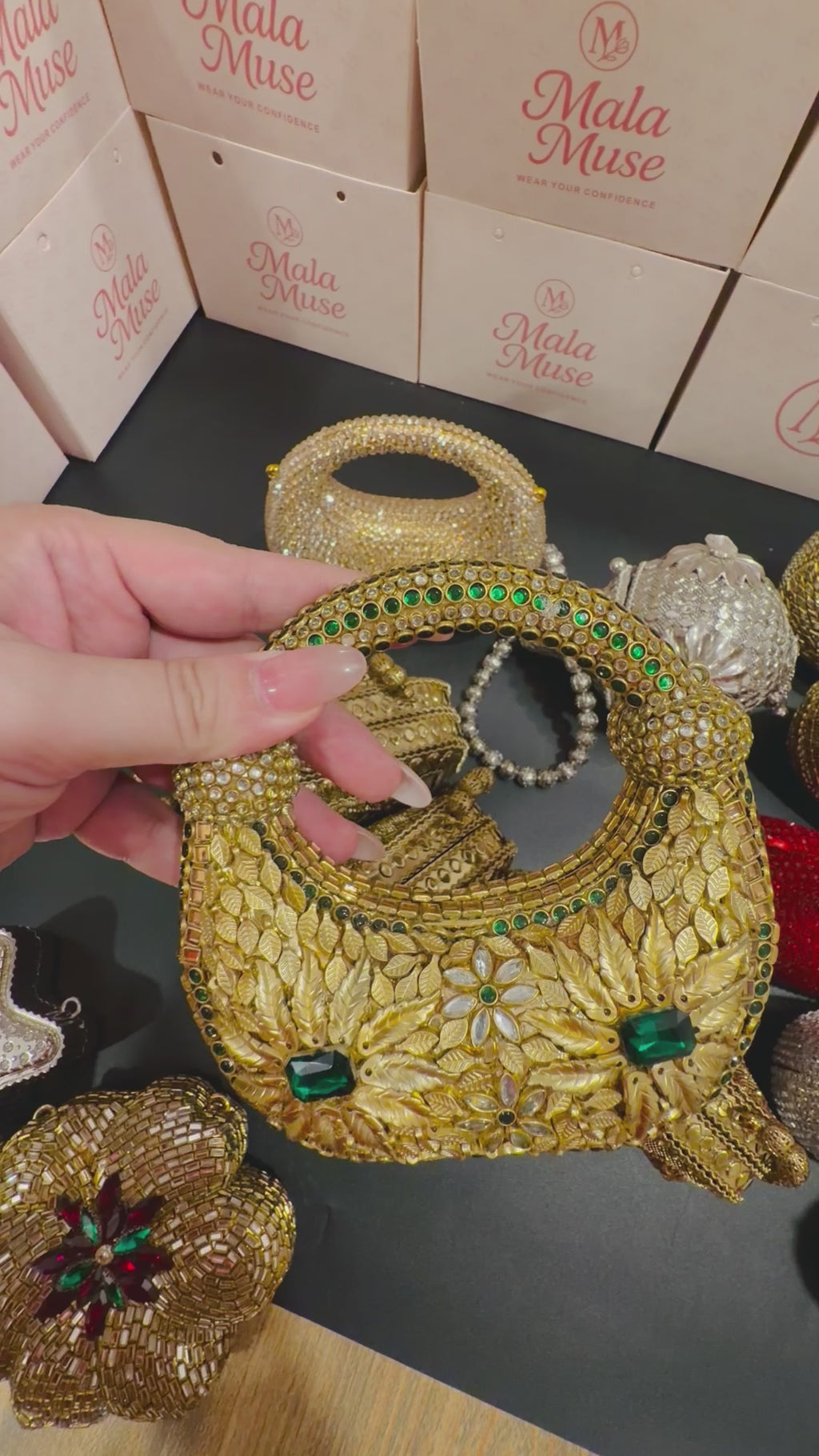 Emerald Royale Crystal Clutch