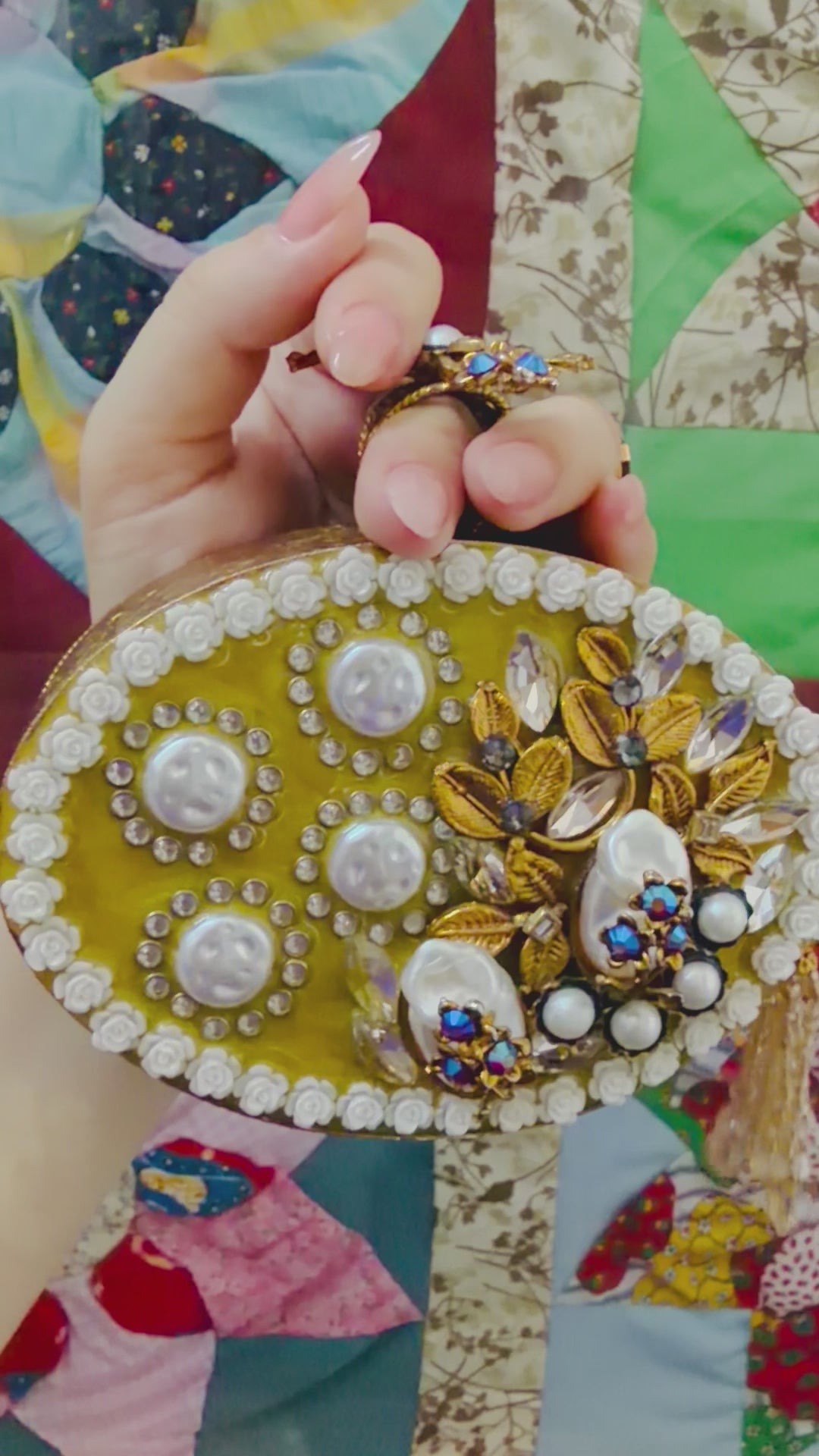 Turkish Pearl Bloom Clutch