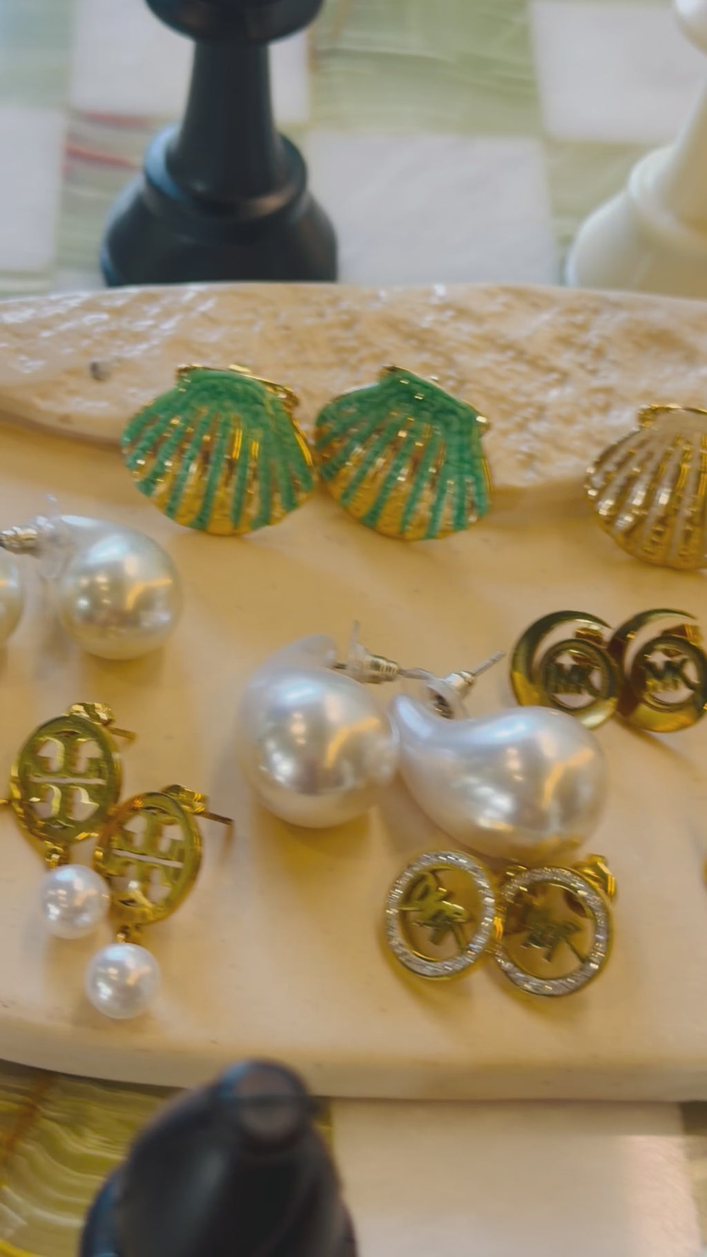 Ocean Breeze Shell Stud Earrings