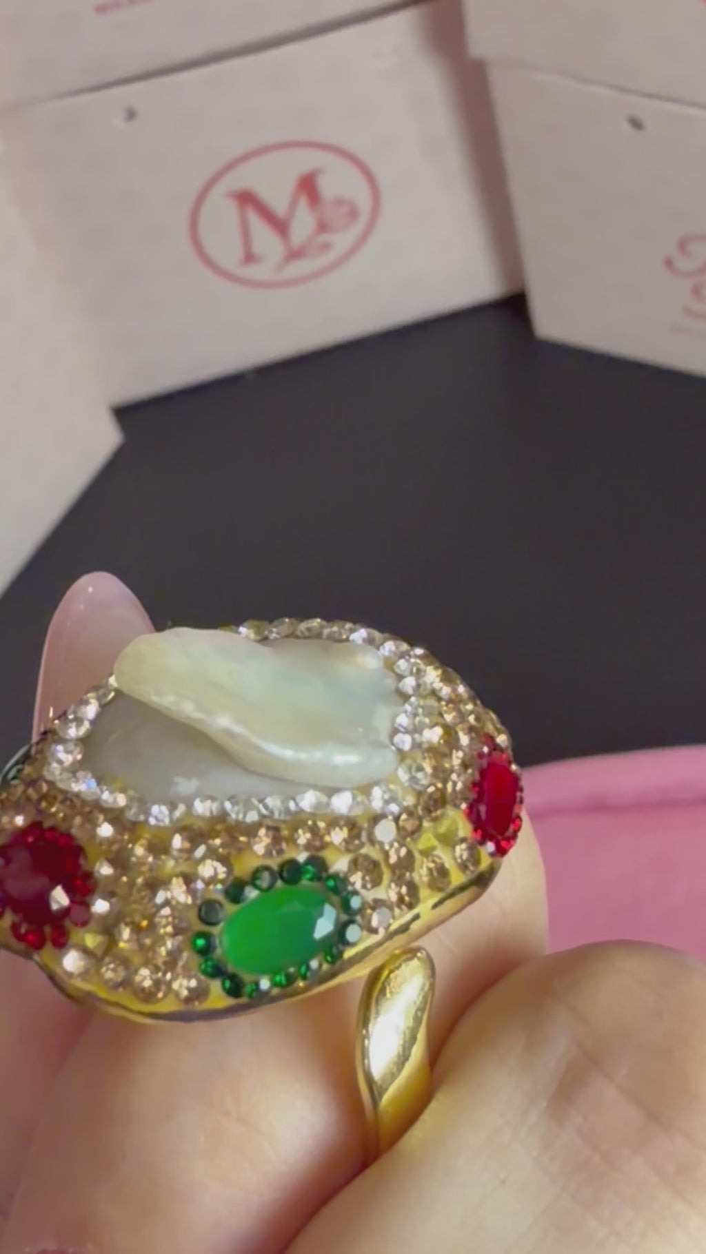 Turkish Regal Pearl Statement Ring