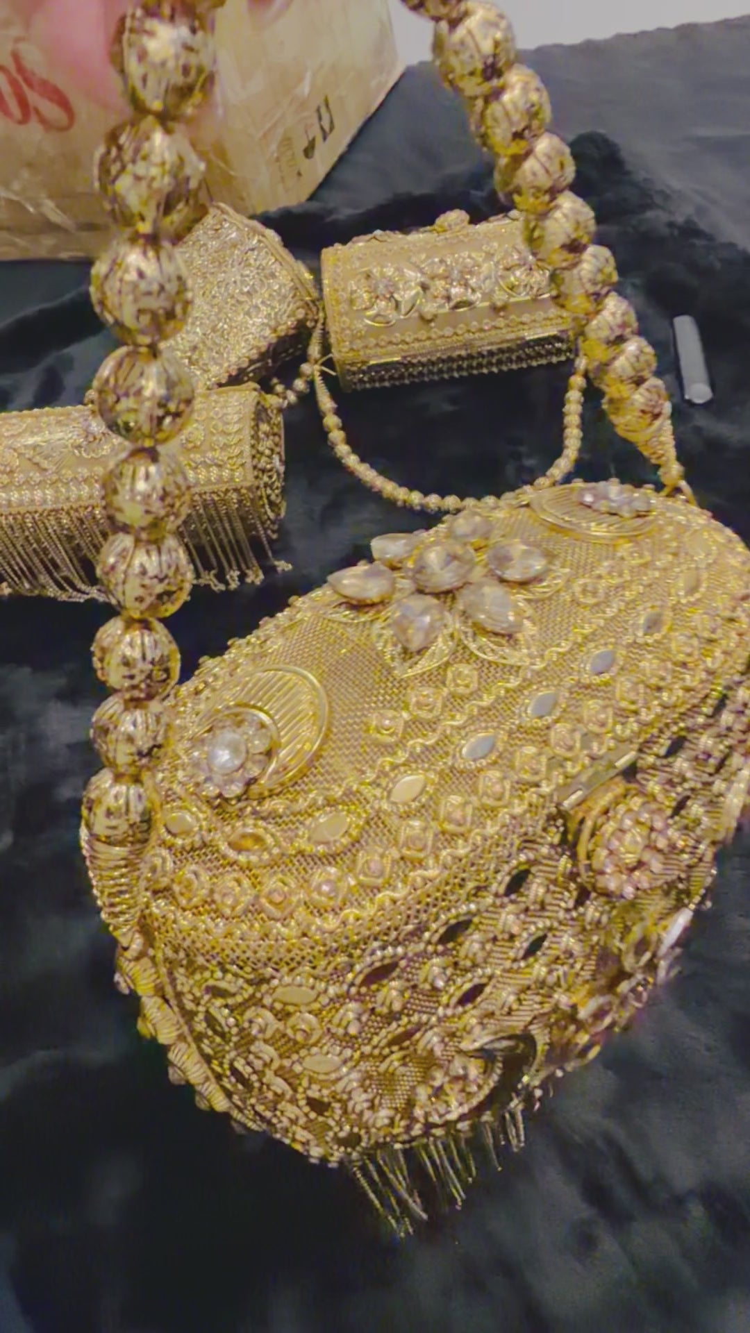 Celestial Luxe Gold Clutch